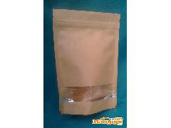 精品牛皮紙袋 小號干果電子家紡針織專用，內置拉鏈站立設計